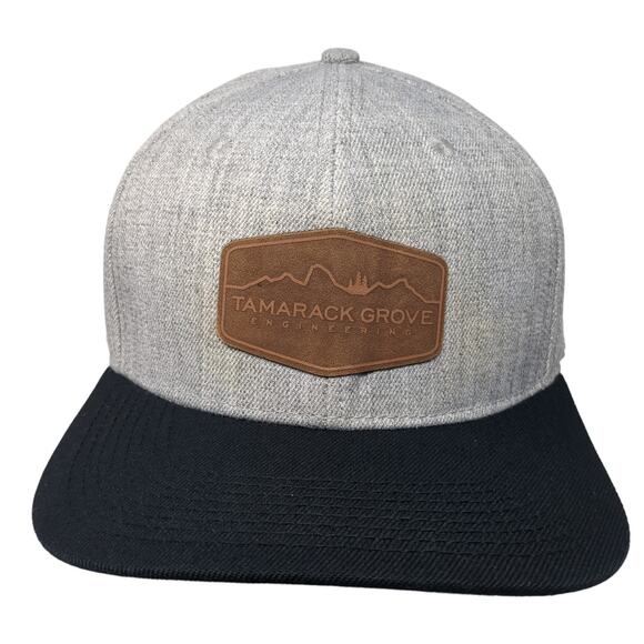 Tamarack Grove Engineering Patch Snapback Hat Gray One Size Colorblock - Picture 1 of 10